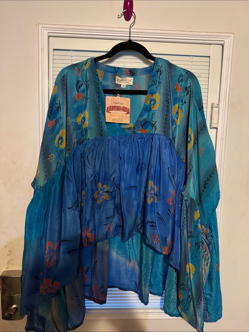 Kantha Bae Silk cape top